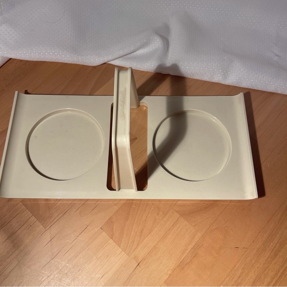 Tupperware Condiment Bowl & Caddy Almond Vintage - Picture 8 of 14